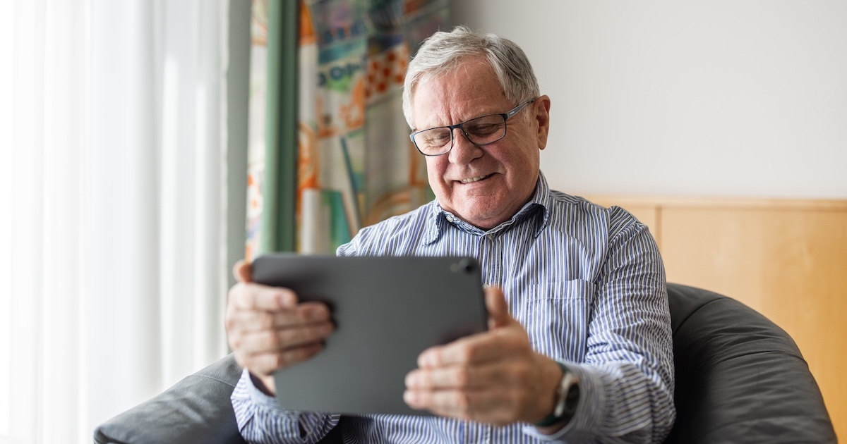 Person using tablet