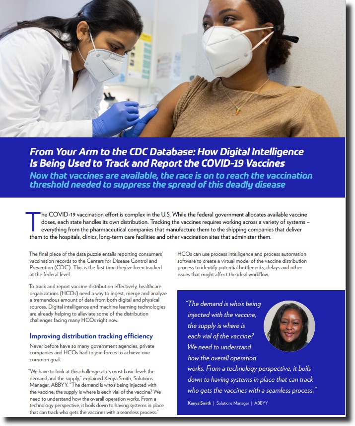 From Your Arm to the CDC Database: How Digital Intelligence is Being Used to Track and Report the COVID-19 Vaccines 