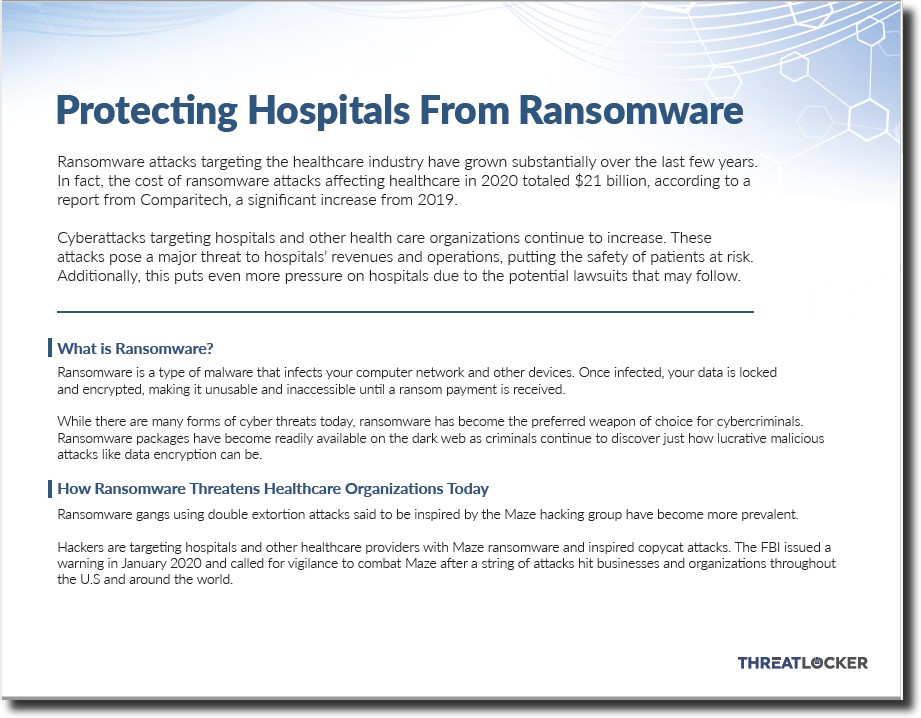 Protecting hospitals from ransomware