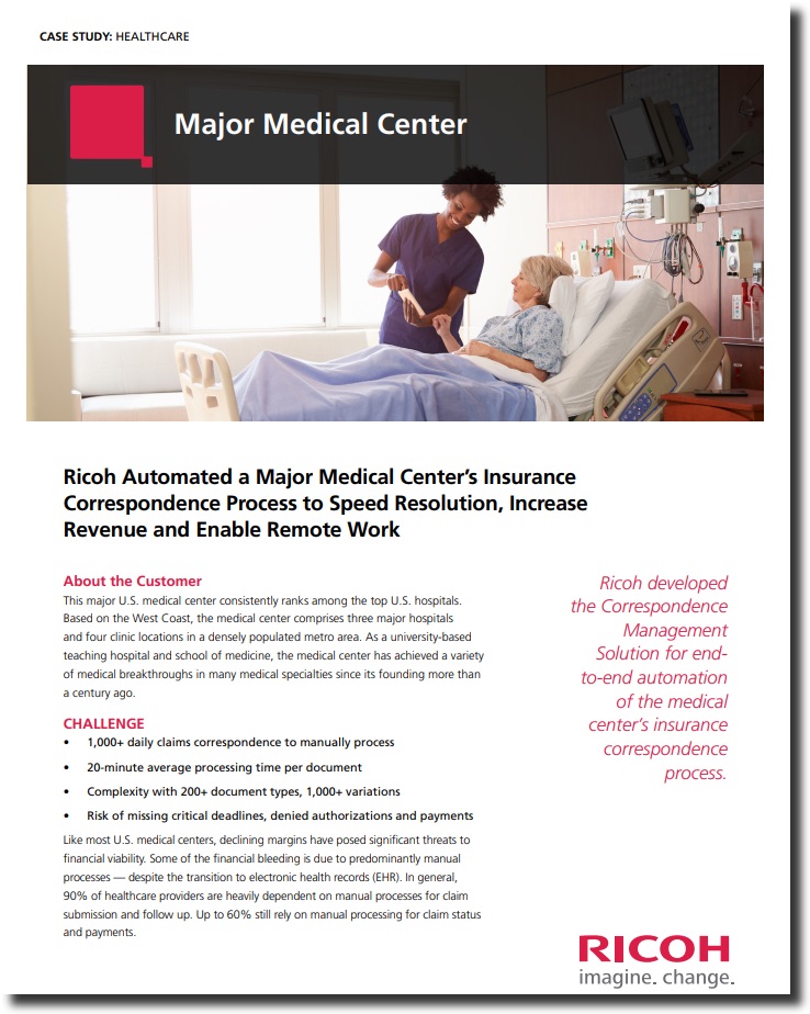 Ricoh helps provider streamline processes – with exceptional results 