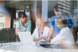 Healthcare workers meeting