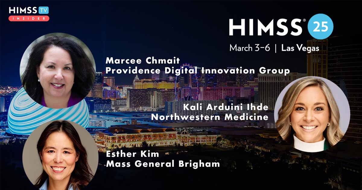 Marcee Chmait of Providence, Kali Arduini Idhe of Northwestern Medicine and Esther Kim of Mass General Brigham_Las Vegas skyline Photo by halbergman/E+/Getty Images