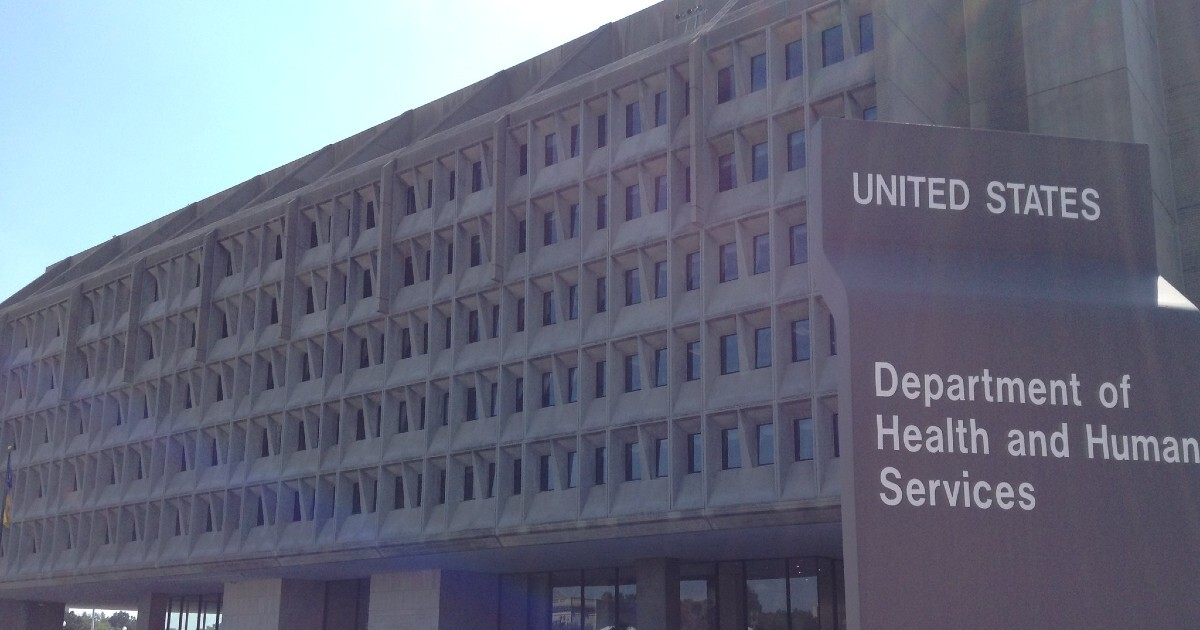 HHS building and signage