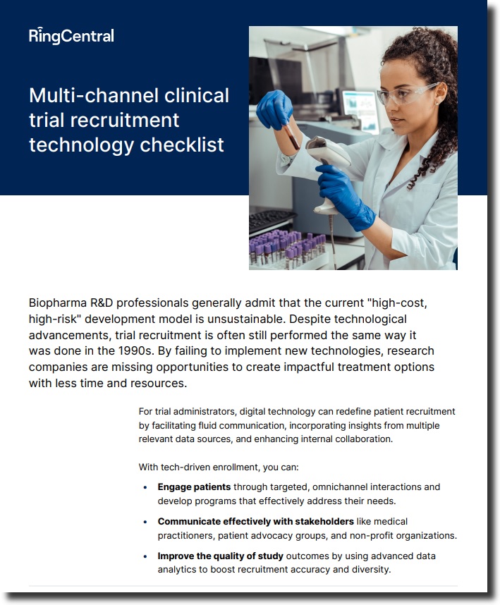 Multi-channel clinical trial recruitment technology checklist