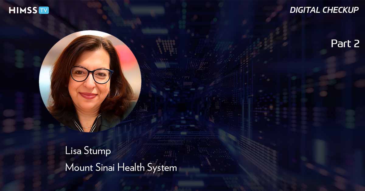 Lisa Stump at Mount Sinai Health System_Part 2_Digital tunnel with abstract particles Photo by sankai/iStock/Getty Images Plus