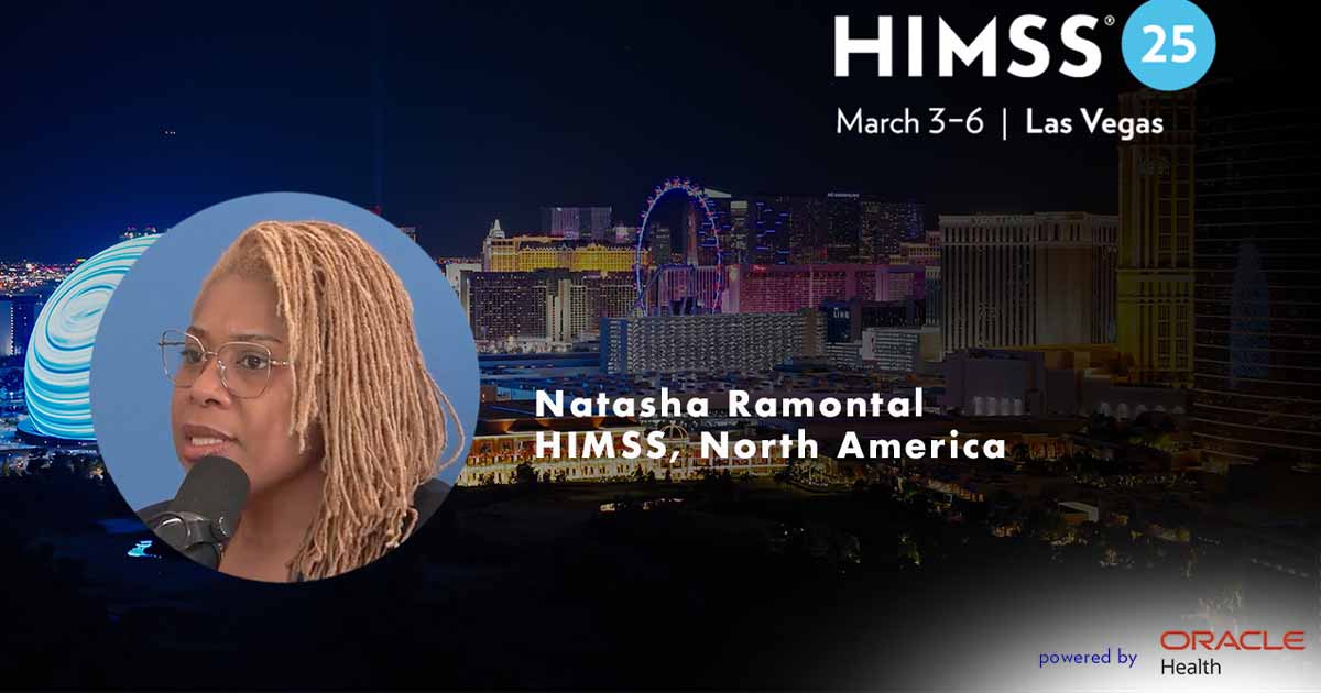 Natasha Ramontal at HIMSS_Las Vegas skyline Photo by halbergman/E+/Getty Images