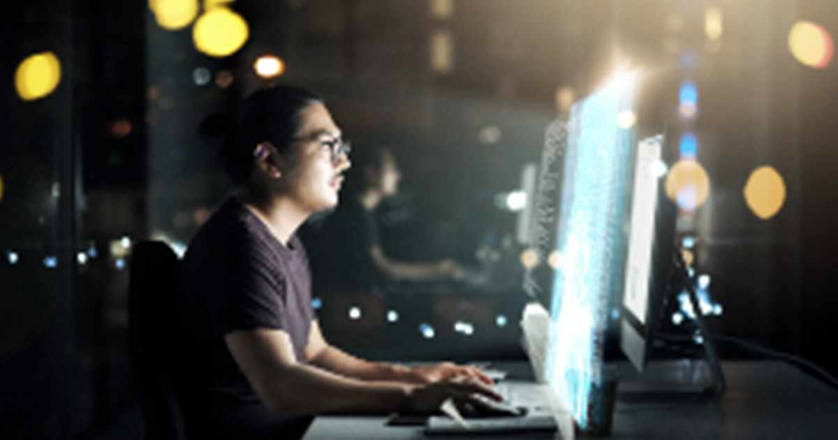 Person using a computer