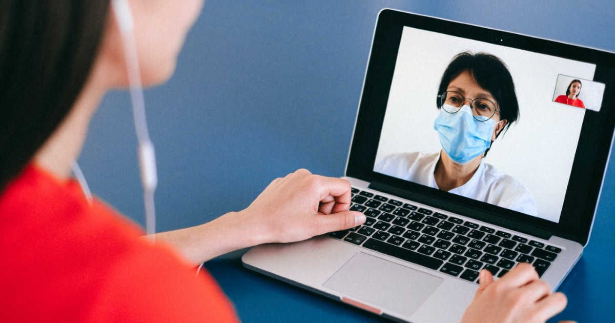 Doctor and Patient telehealth visit