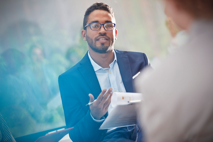 Businessman talking