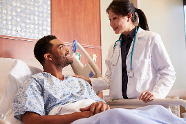 Dr. talking to patient