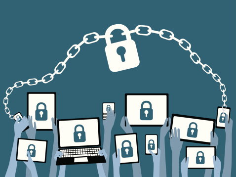 illustration of locked devices