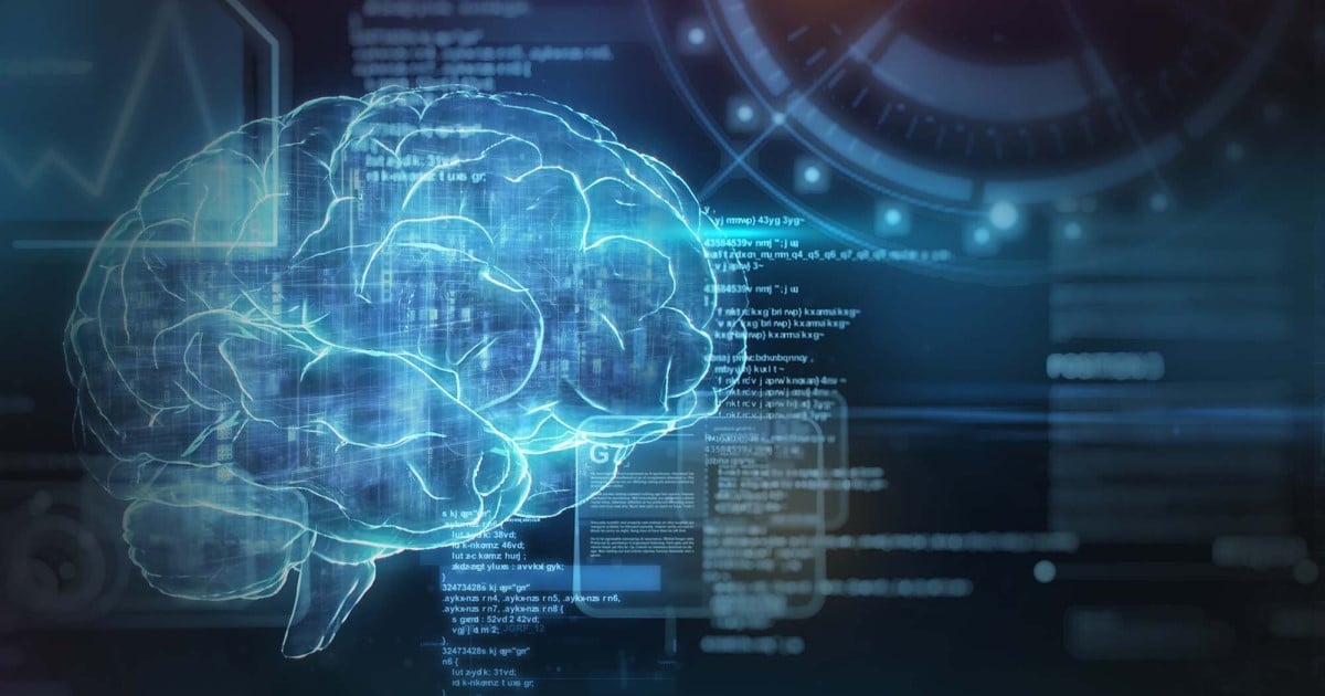 AI represented by a brain sketch