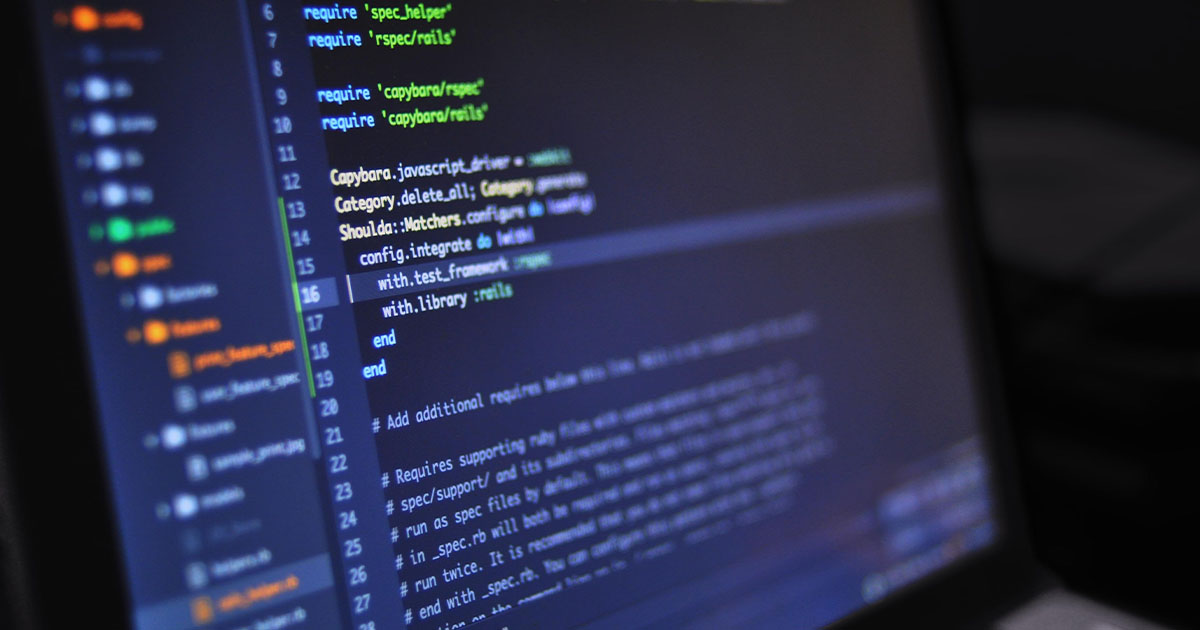 Code on a computer monitor