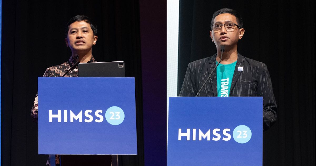 Dr Dante Saksono Harbuwono, Deputy Minister of Health, Indonesia, and Pak Setiaji, Chief of Digital Transformation Office, Ministry of Health, Indonesia