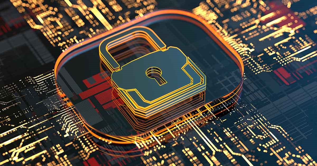 circuit board with a lock in the middle
