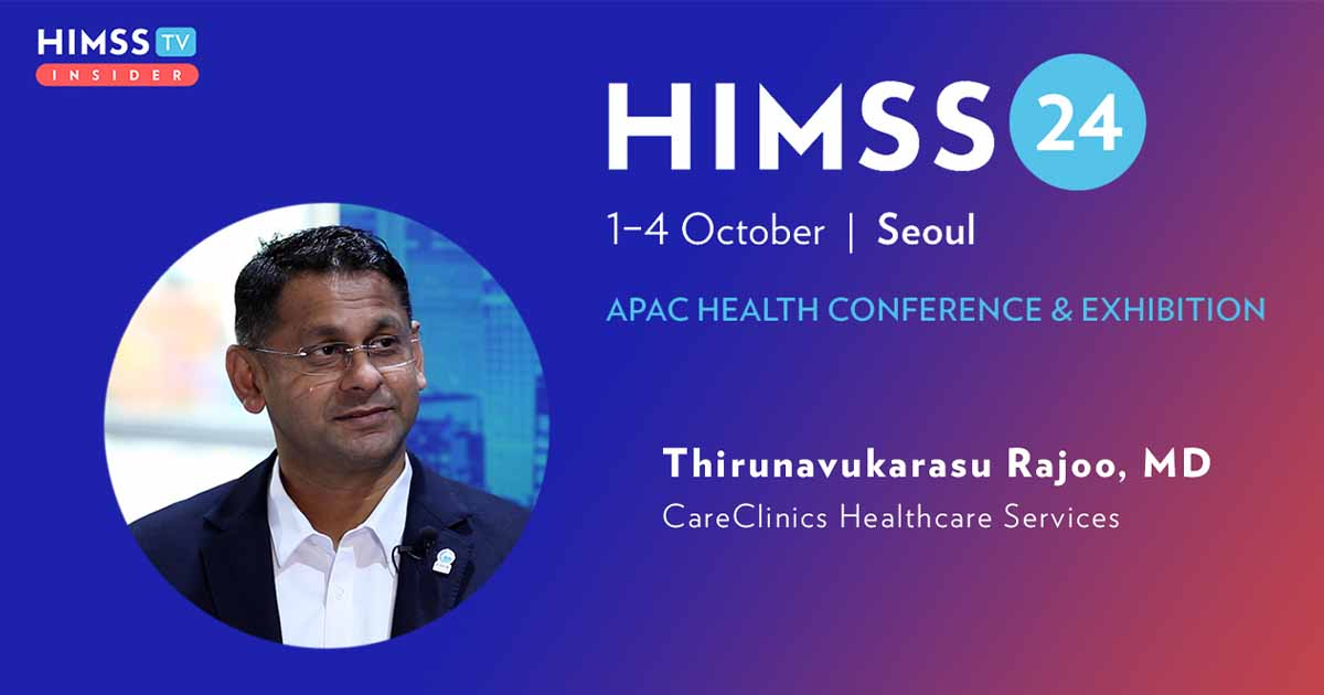 Dr Thirunavukarasu Rajoo at CareClinics_HIMSS24 APAC