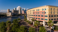 Tampa General Hospital building by river