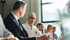 Clinician and CIO having a meeting