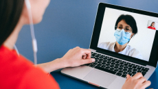 Doctor and Patient telehealth visit