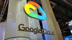 Google Cloud booth at HIMSS exhibit hall