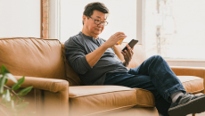 Person using smartphone
