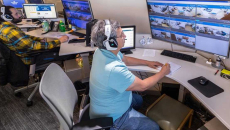 People monitoring at screens