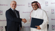 [Left-Right] Tim Kelsey, CEO, Beamtree and Mohanned AlRasheed, CEO, Lean at the signing of the partnership agreement in Riyadh