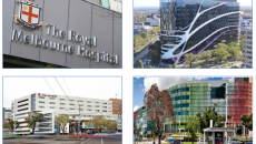 The four Parkville Precinct hospitals of Melbourne: The Royal Women's Hospital (RWH), The Royal Melbourne Hospital (RMH), Peter MacCallum Cancer Centre (PeterMac), and The Royal Children's Hospital (RCH)