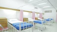 A photo of a hospital ward