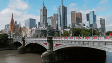 Melbourne skyline.