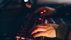 Hands on a keyboard