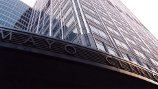 Mayo Clinic sign on building