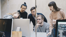 IT staff members solving a problem