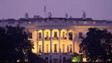 The White House at dusk