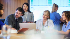 Healthcare workers meeting