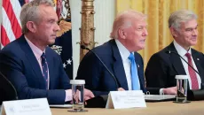 HHS Secretary RFK Jr., President Trump and CMS Administrator Dr. Oz, from left