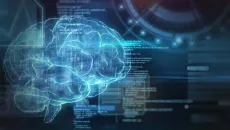 digital image of a brain on a computer