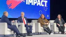 From left: Hal Wolf, HIMSS president and CEO; CMS Administrator Dr. Mehmet Oz; Kimberly Brandt, COO and CMS deputy administrator; and Amy Gleason, administrator and senior advisor, DOGE and CMS.