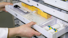 Drawer of medications and medical instruments