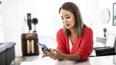 Person using smartphone