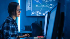 IT engineer at workstation