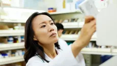 Pharmacist fills prescriptions