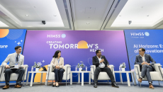 Hospital leaders in a panel discussion