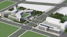 Artist's impression of the 7.2-hectare NTHU Taoyuan Medical and Educational R&amp;D Park