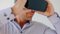 Person using VR headset