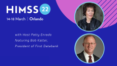 Bob Katter, president of First Databank and Patty Enrado