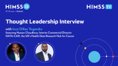 Hassan Chaudhury, interim commercial director for the U.K.’s Health Data Research Hub for Cancer and Dillan Yogendra