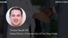 Christian Dameff, UC San Diego_Doctor and business person shaking hands by shapechange/Getty Images