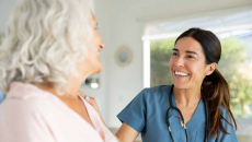 Doctor talking to patient