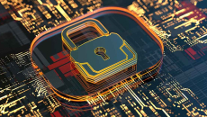 circuit board with a lock in the middle